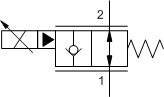 FLeX系列先導(dǎo)控制常開電比例節(jié)流閥，帶逆流單向閥-流量2-1